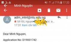 Kết quả thi UEE năm 2019 của trường NTU,  NUS