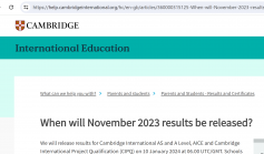 Kết quả thi Cambridge A-level 2023-2024